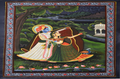 Krishna Dancing on Lotus with Gopis