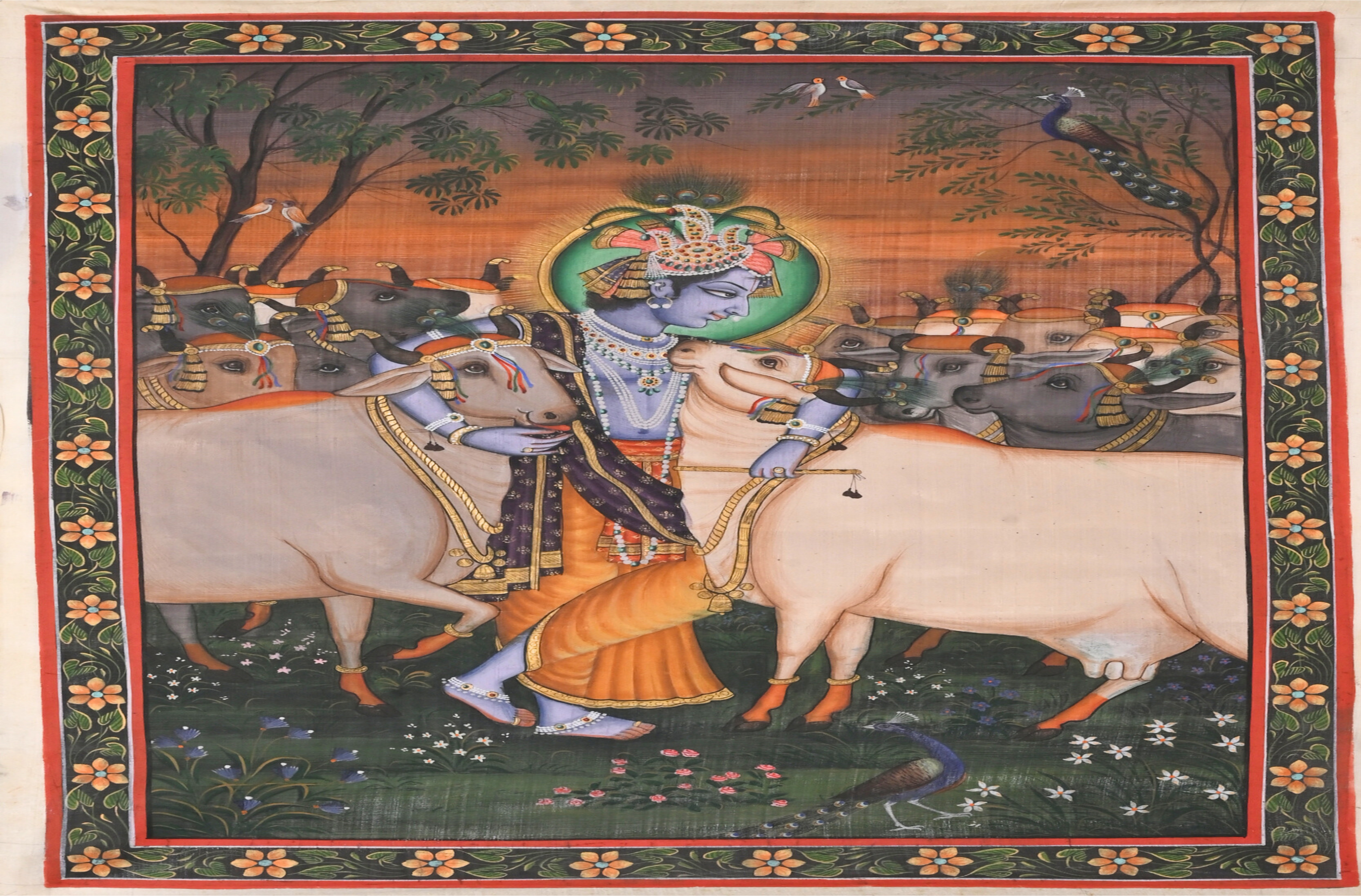 Krishna with Sacred Cows